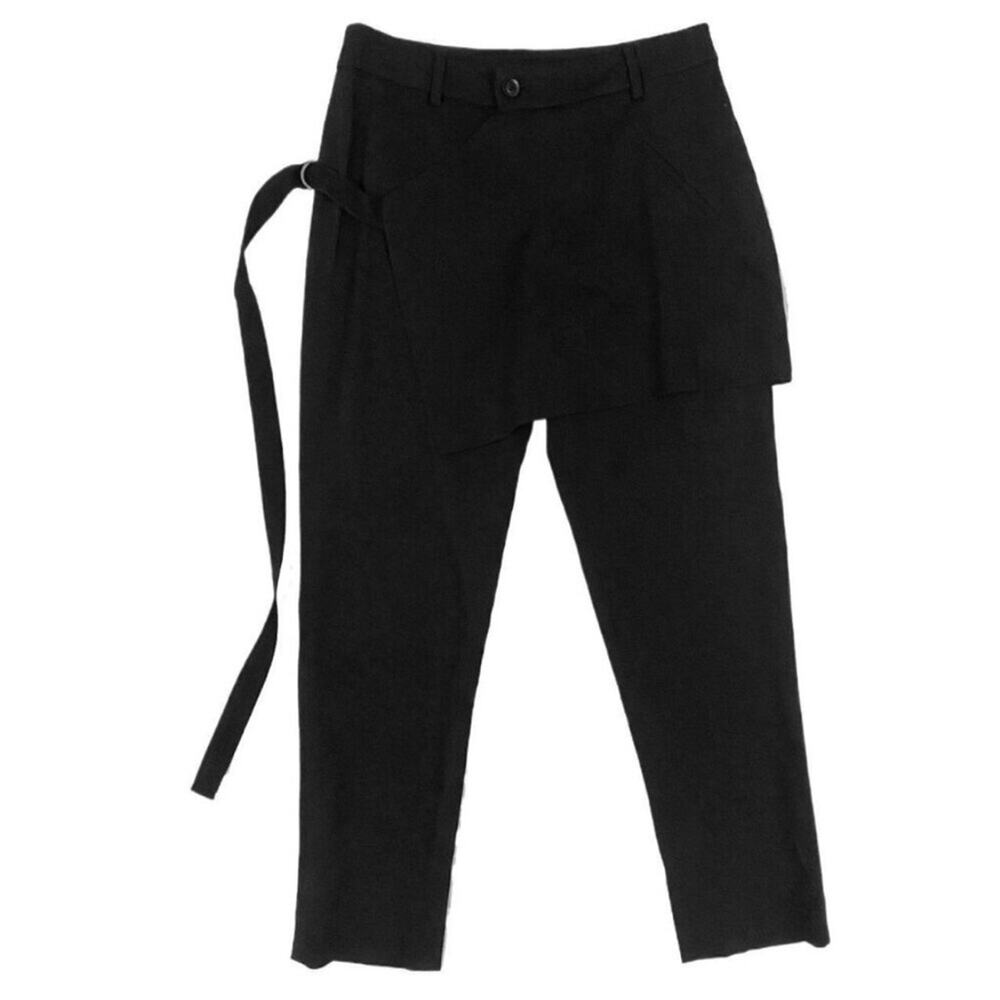 Marissa Webb Kori black skirted wool blend cropped pants size 4